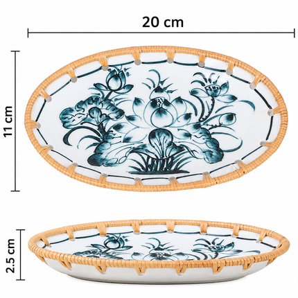 Handcrafted by Vietnamese artisans, this floral tray brings natural beauty and artistic warmth to everyday spaces.