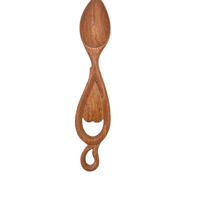 This handmade oval wooden spice spoon brings natural charm and convenience to your kitchen daily.