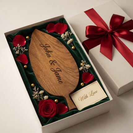 Handcrafted leafcraft wooden serving tray makes a thoughtful and elegant gift for any occasion.