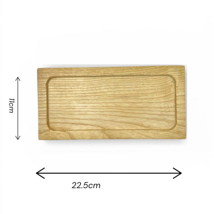 Everyday rectangular wooden serving tray with a minimalist design, perfect size for coffee and snacks.