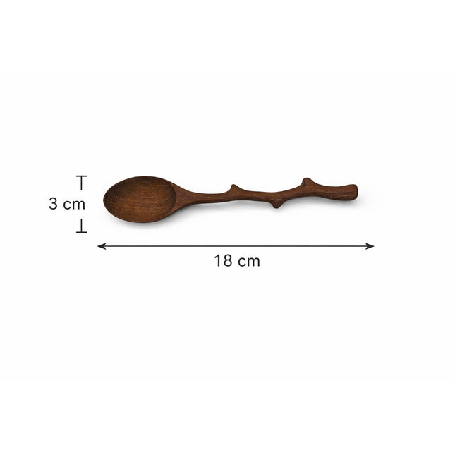 Handcrafted Wooden Spoon – 18cm Natural Wood Serving Spoon | Eco-Friendly Kitchen Utensil SPN-041