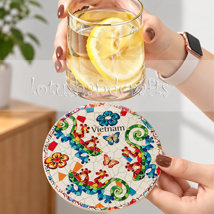 Perfect for placing coffee cups, teacups and drinking glasses while adding artistic charm to everyday moments.