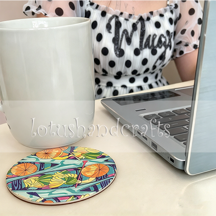 Life In Vietnam Ceramic Coaster Colorful Artistic Drink Coaster for Any Space.