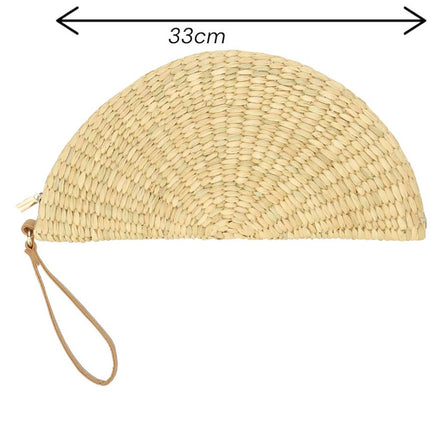 Handicraft Water Hyacinth Half Moon Clutch by Lotushandcrafts