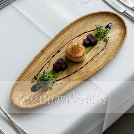 Cute ashwood oval serving platter and tray with durable craftsmanship for everyday dining and decor.