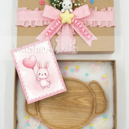 Handcarved chibi puppy shape wooden serving tray, perfect gift for coffee and snacks.