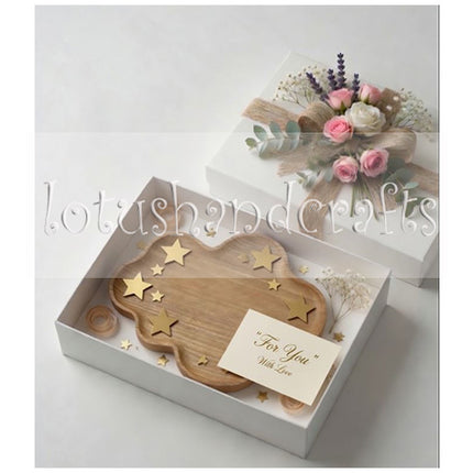 Ash wood cloud shape serving plate makes a thoughtful gift for coffee and decor lovers.