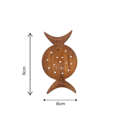 Handcrafted wooden Crescent Moon Magic Strainer in a cute design and compact size.