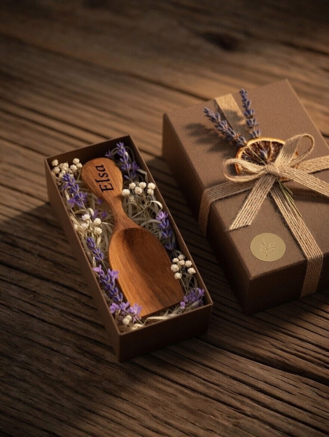 Handcrafted wooden multi purpose scoop makes a thoughtful and practical gift for everyday use.