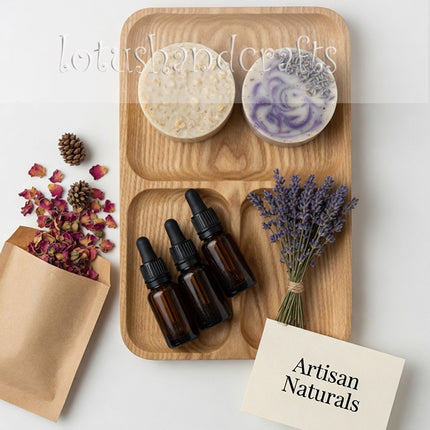 Ashwood rectangle serving tray with 3 compartments for flatlay, coffee, snacks, and healthy meals.
